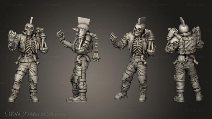 Military figurines (TRIBES CYBER MENANDRO, STKW_22465) 3D models for cnc