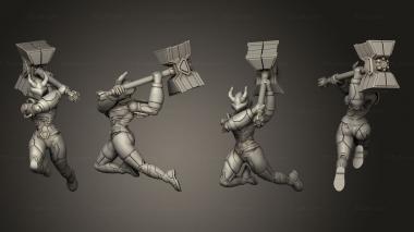 Military figurines Tribes Cyberpunk SENTAI YELLOW 3d model