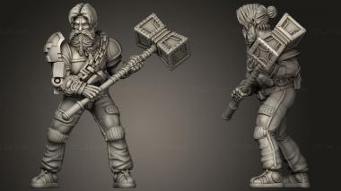 Military figurines Tribes Cyberpunk VIKING TOWER 3d model