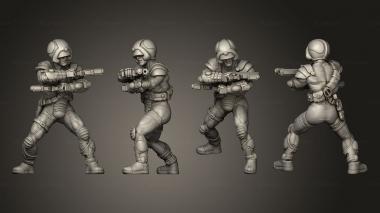 Military figurines Tribes Cyberpunk META MAN FOUR 3d model