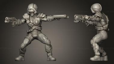 Military figurines Tribes Cyberpunk META MAN THREE 3d model
