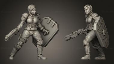 Military figurines Tribes Cyberpunk BARBS 3d model