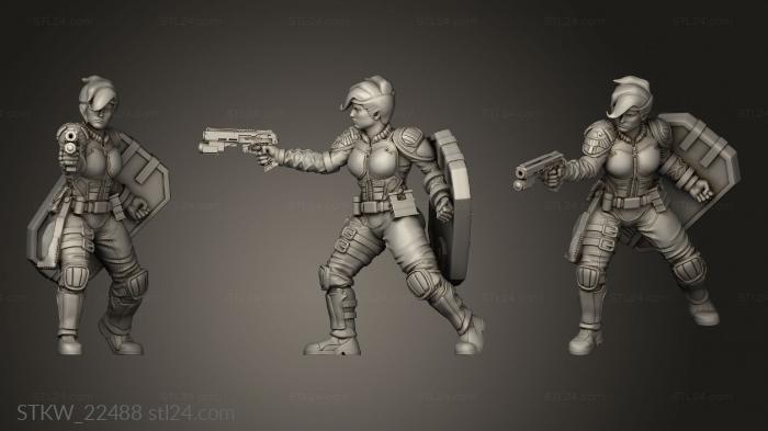 Military figurines (Tribes Cyberpunk JEZY, STKW_22488) 3D models for cnc