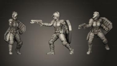 Military figurines Tribes Cyberpunk JEZY 3d model