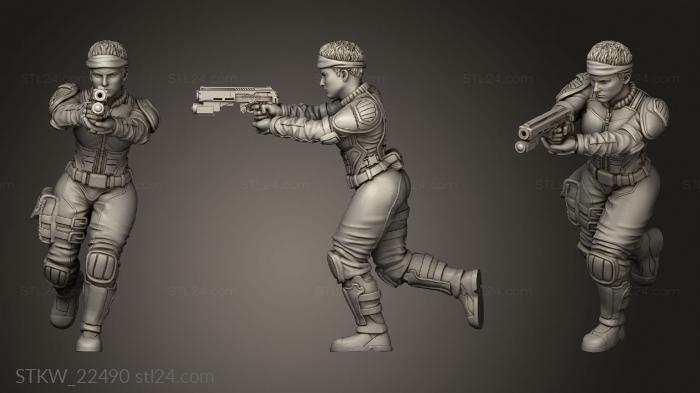 Military figurines (Tribes Cyberpunk REGIN, STKW_22490) 3D models for cnc