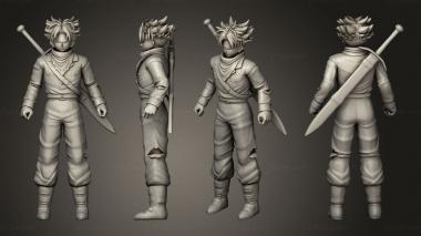 Military figurines TRUNKS future dragon ball xenoverse 3d model