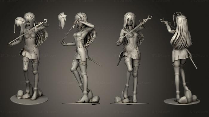 Military figurines (Aiz Wallenstein Danmachi, STKW_2257) 3D models for cnc
