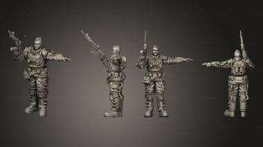 Military figurines AK 47 01 3d model