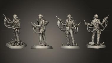 Military figurines Akal Apprentice Cyberdecker 3d model
