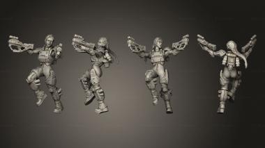 Military figurines Akira Assault ist smaller option 3d model