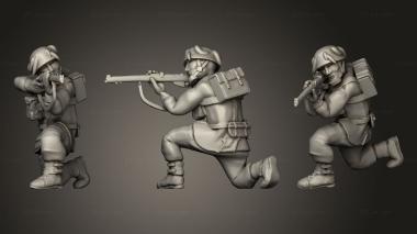 Military figurines paratrooper 3d model