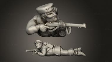Military figurines paratrooper 3d model