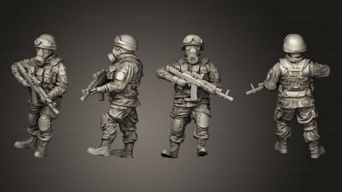 Military figurines (Albino Raven Soldier 01, STKW_2281) 3D models for cnc