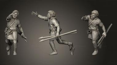 Military figurines Honored Spanish Levy Javelineers Javelin 3d model