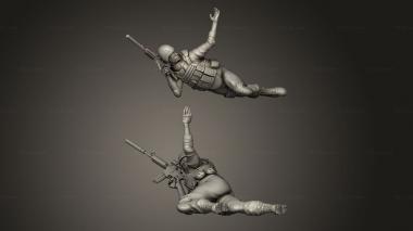 Military figurines US Marines 3d model