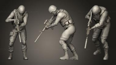 Military figurines US Marines 3d model