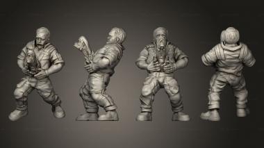 Military figurines ALIEN BELLY BURSTER SURPRISED VICTIM 3d model
