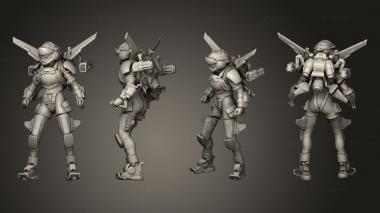 Military figurines Valkyrie Birth 3d model