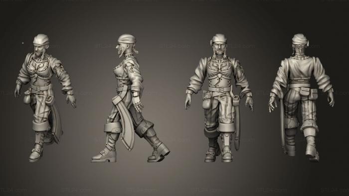 Military figurines (Alien Crew Head 003, STKW_2300) 3D models for cnc