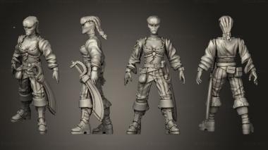 Military figurines Alien Crew Head 004 3d model