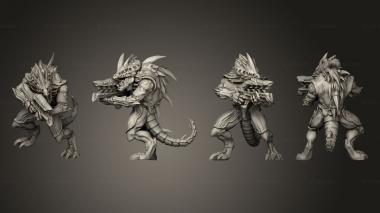 Military figurines Alien Hive AH Warrior 2 Rifle 3d model