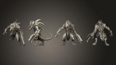 Military figurines Alien Hive AH Warrior 3 Rifle 3d model