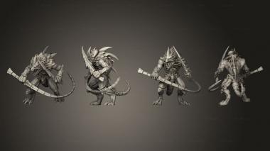 Military figurines Alien Hive AH Warrior 8 Whip 3d model