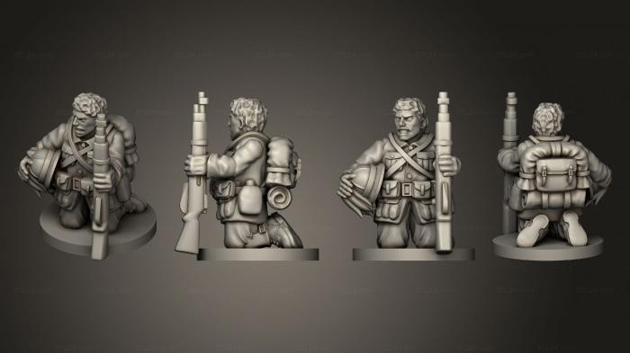 Military figurines (ALTERNATIVE RIFLEMEN 15, STKW_2357) 3D models for cnc
