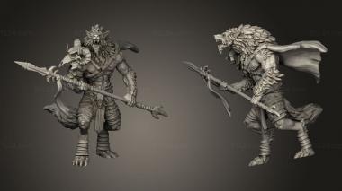 Military figurines Werewolf Alpha Spear 3d model