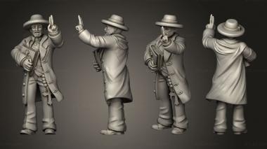 Military figurines Western Theme Priest Word 3d model