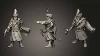 Military figurines WINGED Hussars ON FOOT CAPTAIN 3d model
