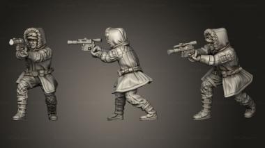 Military figurines Winter nerf herder and walking carpet 3d model