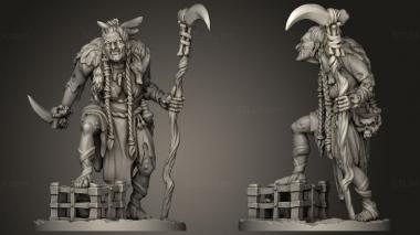 Military figurines Witch With Rabbit 3d model