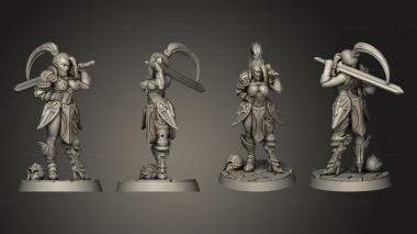 Military figurines Witcher Skyla with base 3d model