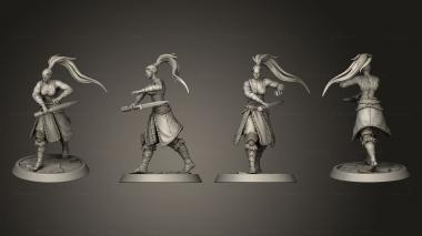 Military figurines Amazon Heavy Dagger Attack 3d model