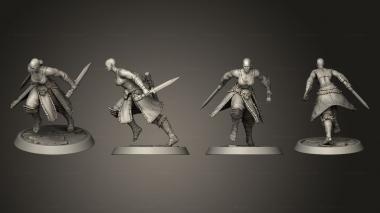 Military figurines Amazon Heavy Dagger Run 3d model