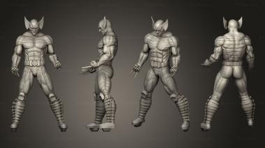Military figurines Wolverine and Domino 3d model