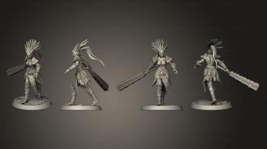 Military figurines Amazon Heavy Mace Attack 3d model