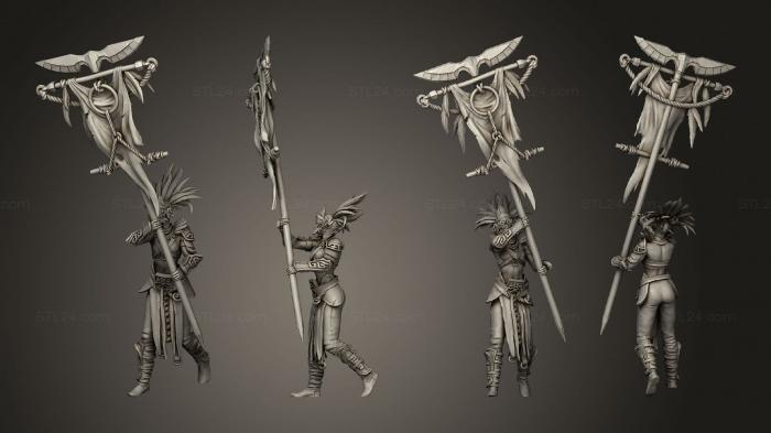 Military figurines (Amazon Light Banner, STKW_2398) 3D models for cnc