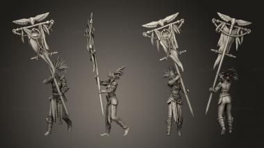 Military figurines Amazon Light Banner 3d model