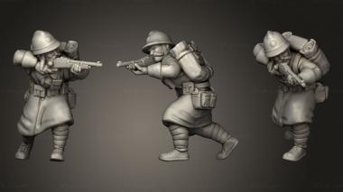 Military figurines French Soldier 3d model