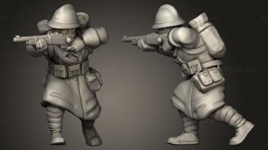 Military figurines French Soldier 3d model