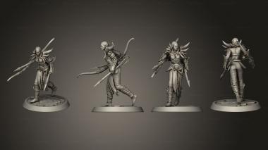 Military figurines Amazon Light Bow Run 3d model