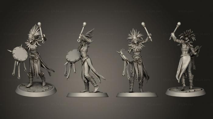 Military figurines (Amazon Light Drummer, STKW_2404) 3D models for cnc