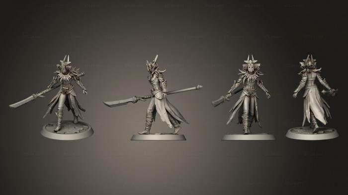 Military figurines (Amazon Light Spear Walk, STKW_2410) 3D models for cnc