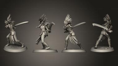 Military figurines Amazon Light Sword Attack 3d model