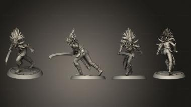 Military figurines Amazon Light Sword Run 3d model