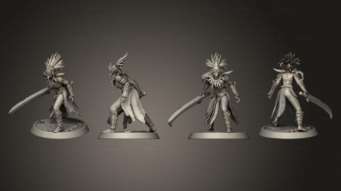 Military figurines (Amazon Light Sword Stance, STKW_2413) 3D models for cnc