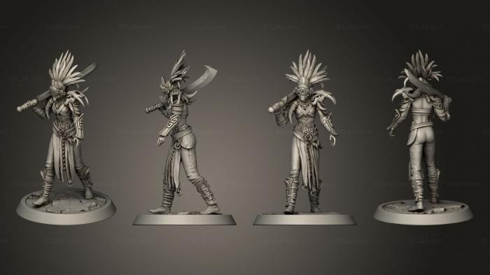 Military figurines (Amazon Light Sword Walk, STKW_2414) 3D models for cnc