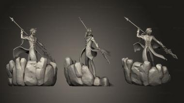 Military figurines Zhongli Genshin Impact bangs 3d model
